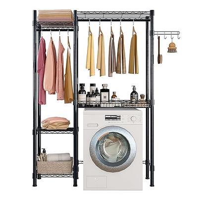 Laundry Drying Clothes Racks Over The Washer and Dryer Storage