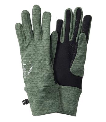 Adults' Mountain Pile Fleece Gloves Deep Olive Large, Synthetic