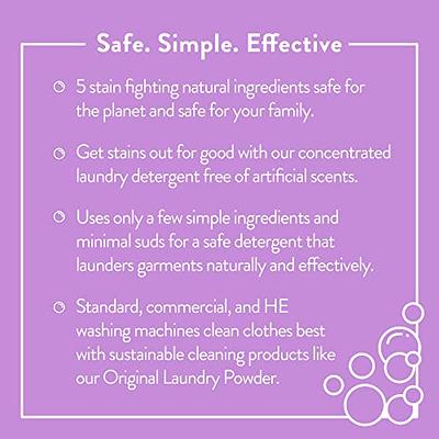 Molly's Suds Original Laundry Detergent Powder | Natural Laundry Detergent  Powder for Sensitive Skin | Earth-Derived Ingredients, Stain Fighting | 120