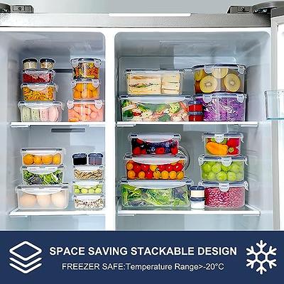 40 Pcs Food Storage Containers with Lids Airtight (20 Containers & 20 Lids),  Plastic Meal Prep Container for Pantry & Kitchen Organization, BPA-Free,  Leak-Proof with Labels & Marker Pen