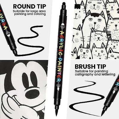 Dual Tip Brush Markers, 8 Count