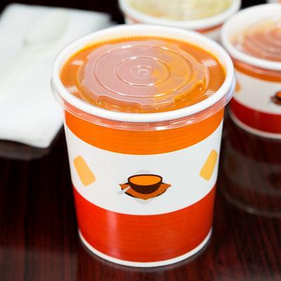 Choice 64 oz. Medley Double Poly-Coated Paper Soup / Hot Food Cup - 150/Case