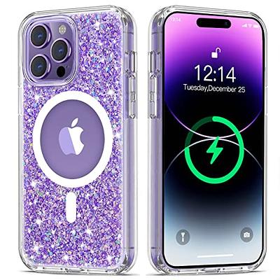 MGQILING Compatible with iPhone 11 Pro Max Magnetic Glitter Case, Luxury  Plating Cute Bling Clear Phone Case, Compatible with MagSafe for Women  Girls