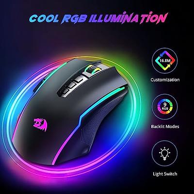 RGB Gaming Mouse Wired, 8 Programmable Buttons, Mechanical Switches, 5  Adjustable DPI, Ergonomic USB Computer Gaming Mouse with Fire Button 