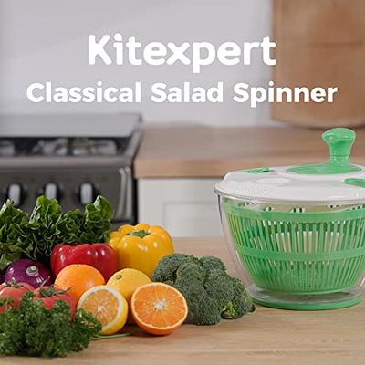 Kitexpert Salad Spinner Large 5.28 Qt, Manual Lettuce Spinner for