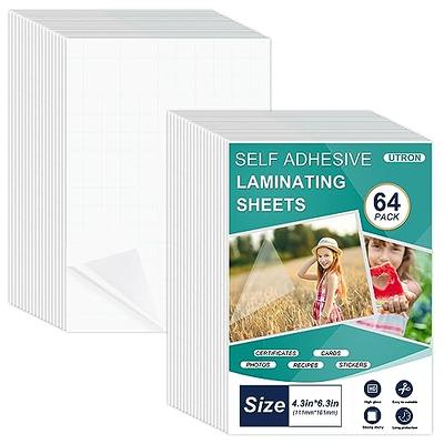 Laminating Sheets (9 x 12, 50 Sheets, Glossy) - Self Laminating Sheets  for 8.5 x 11 Items, Clear Contact Paper, Adhesive Cold Laminate Sheets