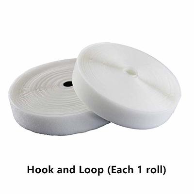 4 Rolls 6 Inch x 10 Feet Hook and Loop Tape Strips with Adhesive Nylon Non