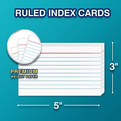 H4D 3x5 Index Card Holder with Dividers and Ruled Index Cards 100 Count,  Black - Yahoo Shopping