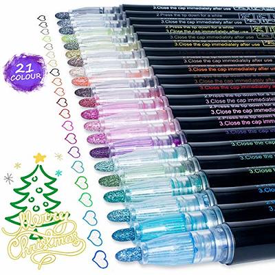 Morfone Outline Markers, Double Line Glitter Shimmer Markers Set of 12  Colors Self-outline Metallic Markers Pens for Card Making, Lettering -  Yahoo Shopping