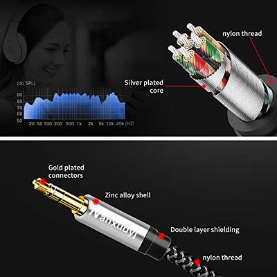 Cmple - 2 RCA to 2 RCA Cables 1.5ft, Male to Male RCA Cable Stereo Audio  Speaker Cable RCA Red and White Cables Double RCA Subwoofer Cable for Car  Stereo, Marine Audio