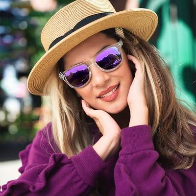 Joopin Trendy Square Sunglasses Oversized Sun Glasses Polarized UV  Protection, Mirror Purple Shades for Women Men Clear Frame Sunnies Shady  Rays - Yahoo Shopping