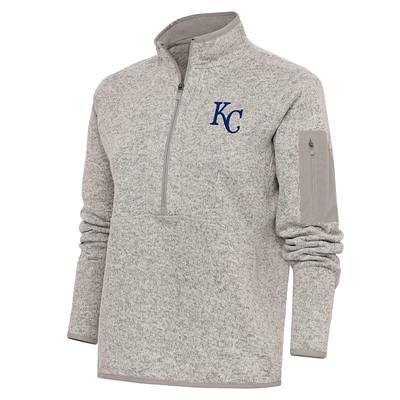 Women's Antigua Heathered Gray Dallas Cowboys Fortune Half-Zip Pullover  Jacket