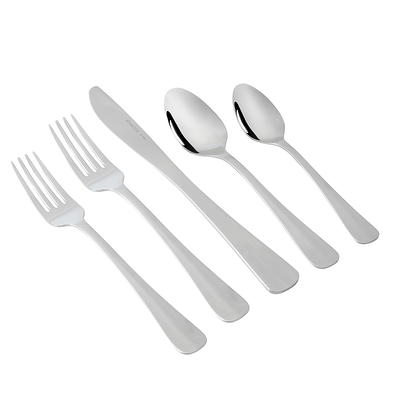 Kelenfer Flatware Set Black Silverware Set Stainless Steel Mirror Polished  20 Piece Cutlery Set with Hexagon Handle Service for 4 - Yahoo Shopping