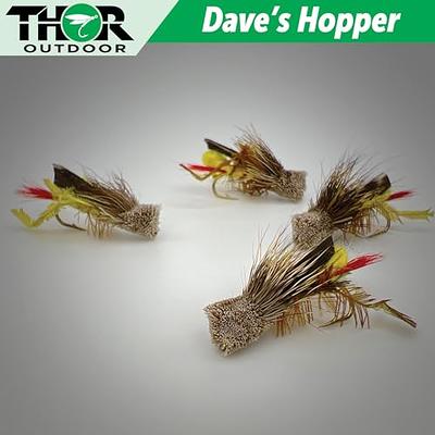 Thor Outdoor Dave's Hopper Fly Fishing Set - 6 pc, Classic, Size #10 -  Topwater Terrestrial Dry Flies for Bass, Panfish, Trout - Yahoo Shopping
