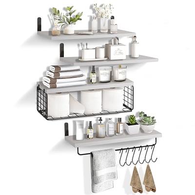 4 Tier Floating Shelves For Bathroom Rustic Wall Mounted - Temu