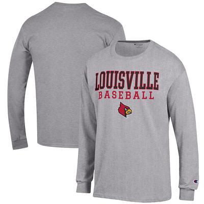 Louisville Cardinals Red T-Shirt with Cardinal Logo on Back