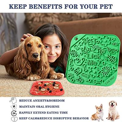 2PCS Large Lick Mat for Dogs, Large Breed Dog Lick Mat with Suction Cups  for Slow Feeder, Anxiety Relief