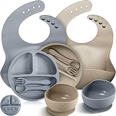 Baby Led Weaning Set With Bibs, Spoons, A Suction Bowl and Suction Pla –  UpwardBaby