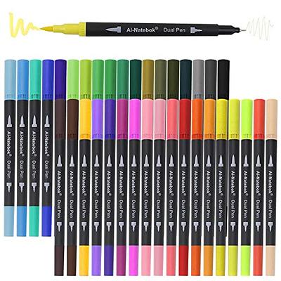 ai-natebok Dual Brush Marker Pens, Coloring Pens, 36 Colors 0.4