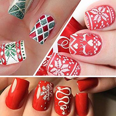  6Pcs Christmas Nail Stamping Plates,Winter Holiday