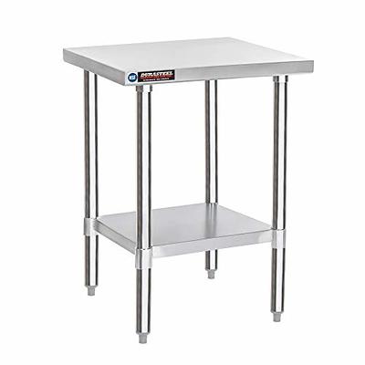 Stainless Steel Table NSF Workstation 24 x 30 Silver Stainless Steel  Table Heavy Duty Prep Worktable Metal Work Table