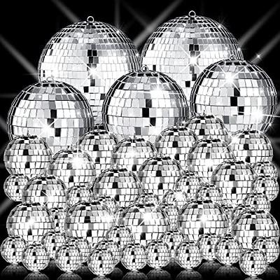 Hoolerry 65 Pcs Mirror Disco Balls Ornaments Different Sizes Bulk  Reflective Hanging Disco Ball Decorations for Disco Themed Bachelorette  Wedding Music Festivals Party(2/1.2 in) - Yahoo Shopping