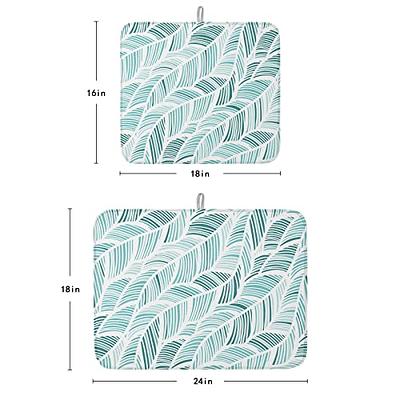 Dish Drying Mat for Kitchen Counter,Summer Beach Teal Leaf Absorbent Dish  Drainer Mats Fast Dry,Blue Green Wave Abstract Art Washable Microfiber  Dishes Draining Pad for Sink - Yahoo Shopping