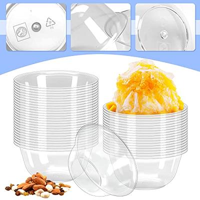 Clear Plastic Serving Bowls With Lids, Party Snack or Salad Bowl, Chip Bowls,  Snack Bowls