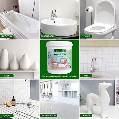 Magic Ceramic Tile Repair Agent, Porcelain Repair Kit, Tub Repair Kit  White, for Fix Crack Hole Scratch Chip and Toilet Tile Shower Basin Sink  Bathtub