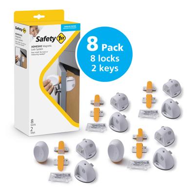 Safety 1st Adhesive Magnetic Lock System - 16 Locks & 4 Keys, White