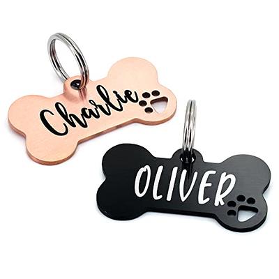 Bow Tie Pet Tag Dog Cat Personalized Bone Monogram 