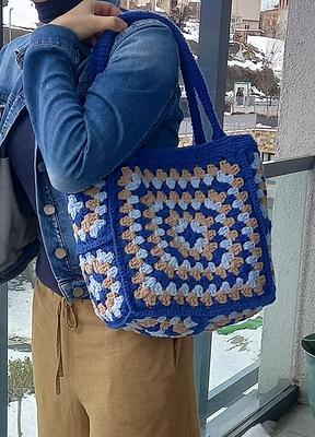 Crochet Tote Bag, Boho Hippie Handbag