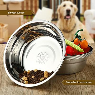 Mimorou 6 Pcs Stainless Steel Dog Bowls 9.4 Inches Replacement Basic Dog  Bowls Thickened Metal Dog Bowls Metal Food Water Bowls for Medium Large  Sized Dogs, Dishwasher Safe, Silver - Yahoo Shopping