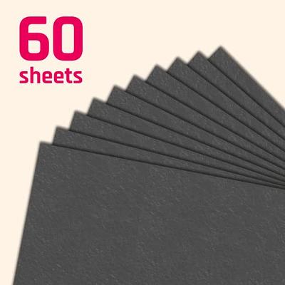 60 Sheets, Heavy Black Cardstock - 8.5 x 11, 110 lb (300 gsm) - Yahoo  Shopping