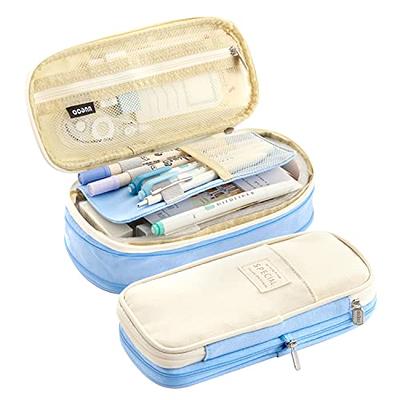 Pencil Case Large Capacity Pencil 3 Compartment Pouch Handheld Pen