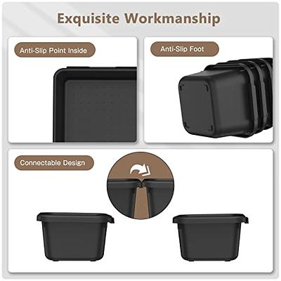 A-LuGei【𝟯𝟮𝗣𝗰𝘀【Black】 Tool Box Organizer Tray Divider Set