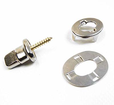 Swpeet 120pcs Sliver Fastener Screw Snaps with 1Pcs Snap Setting Tool Kit, Stud Snap with 3/8 inch and 5/8 inch Stainless Steel Screw, Snap Button