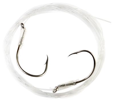 Eagle Claw Salmon Mooching Rig - Nickel - 5/0, 6/0 - 40 lb Test