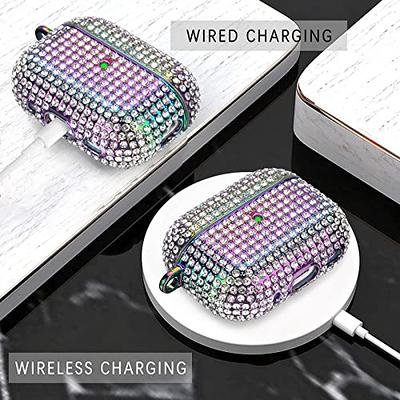 Bling AirPods 2nd Generation Case, VISOOM Cute Airpod Case 1st Generation with Keychain for Apple Airpod Case Cute Glitter Air Pod Case iPod Case