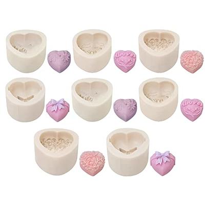 3D Love Candle with Base Silicone Mold Handmade Heart-Shaped Aromatherapy  Soap Plaster Decoration Valentine's Day Gifts Making