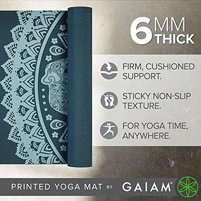 Gaiam Yoga Mat Premium Print Non Slip Exercise & Fitness Mat for