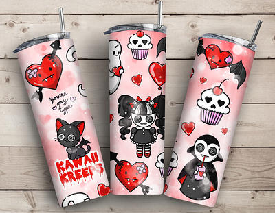 Valentine Tumbler Sublimation Designs, Valentines Day Tumbler Png