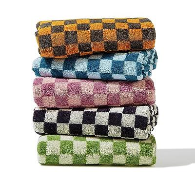 Madi-Cadi Luxurious Checkered Cotton Hand Towels Set of 5 - Soft