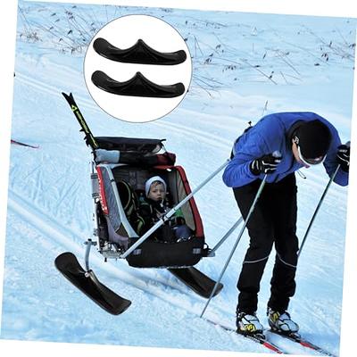 Fold-Up Ski Scooter,Toddler Snowboard with Handlebar, Winter Toys Snow Sled