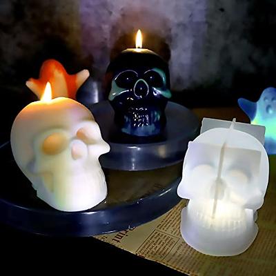 Skull Resin Mold, 3Pcs 3D Skull Silicone Mold for Resin Skull Candle Mold  Handmade Candle Making