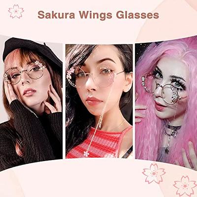  Kawaii Glasses with Chain Punk Cosplay Accessories for