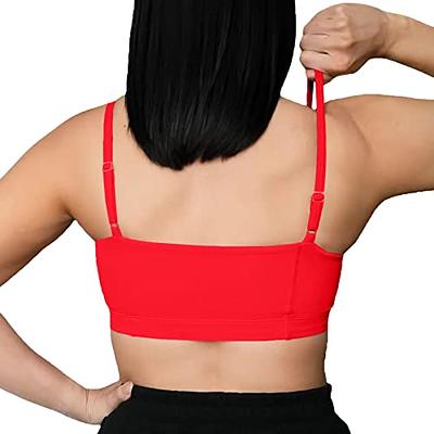 Aoxjox Women's Workout Bandeau Sports Bras Training Fitness Running Yoga Crop  Tank Top (Racing Red, Small) - Yahoo Shopping