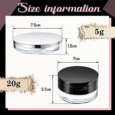 Travel Beauty Makeup Tool Loose Powder Container With Puff/Brush Mirror  Empty Powder Case Bottle Box Makeup Jar Refillable