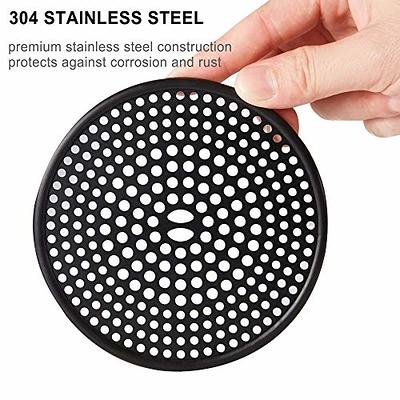 Stainless Steel Hair Catcher Shower Drain Cover with Silicone