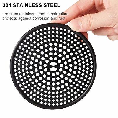 Square Drain Cover For Shower 5.7-Inch Stainless Steel And Silicone Drain  Hair Catcher Flat Silicone Plug For Bathroom And Kitchen Filter Shower Drain  Protection Flat Strainer Stopper (Grey)